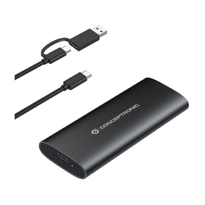 Conceptronic Carcasa Externa M.2 NVMe/SATA USB 3.2 Gen 2 (10 Gbps) USB-C Aluminio | Soporta M/B+M Key, hasta 2280, Sin Herramientas 1 Conceptronic Carcasa Externa M.2 NVMe/SATA USB 3.2 Gen 2 (10 Gbps) USB-C Aluminio | Soporta M/B+M Key, hasta 2280, Sin Herramientas 1