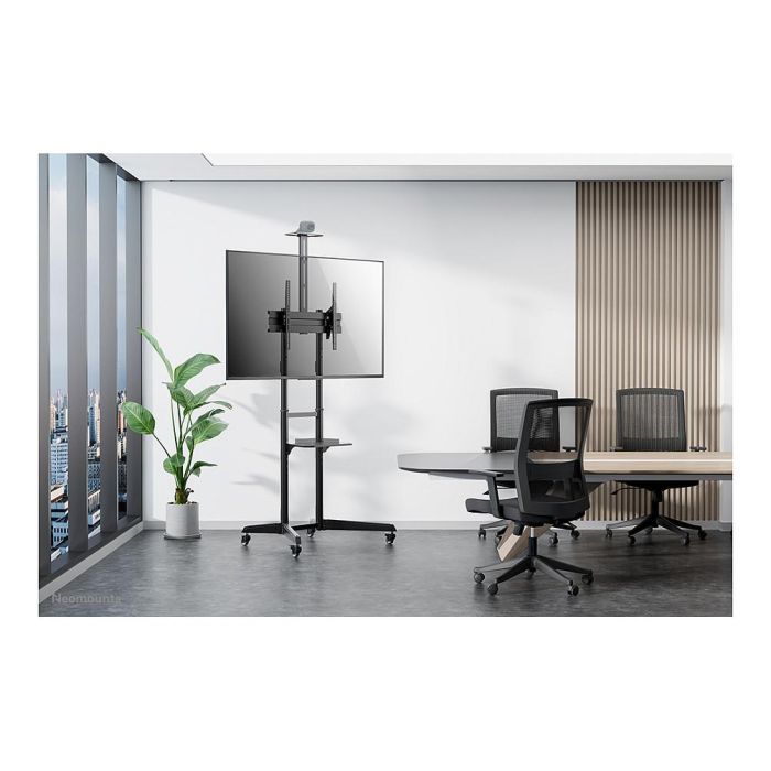 Neomounts FL50-550BL1 Soporte Móvil para Pantalla, Carro con Ruedas para TV/Monitor 37-70", Soporta 50 kg, VESA 100x100-600x400, Incluye Estante, Altura Ajustable - Negro Neomounts FL50-550BL1 Soporte Móvil para Pantalla, Carro con Ruedas para TV/Monitor 37-70", Soporta 50 kg, VESA 100x100-600x400, Incluye Estante, Altura Ajustable - Negro