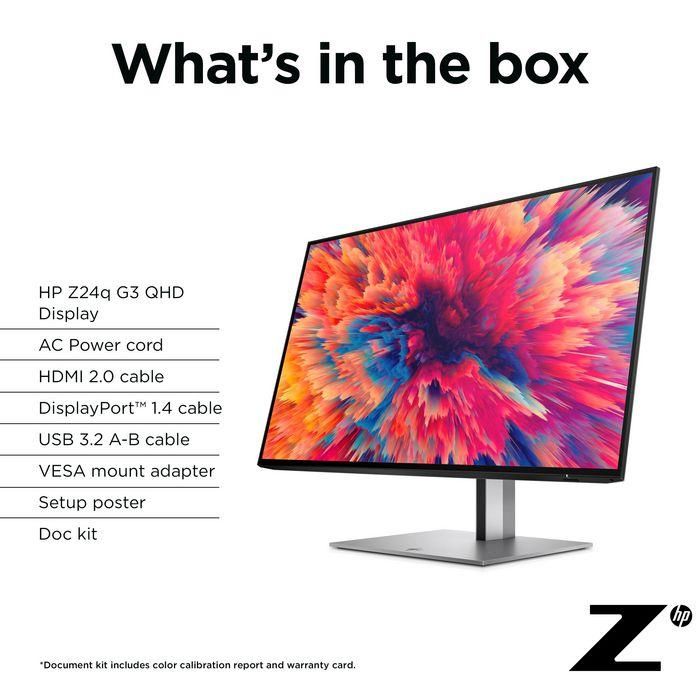 HP Z24q G3 Pantalla QHD de 60.5 cm (23.8 pulgadas) con Precisión de Color Profesional