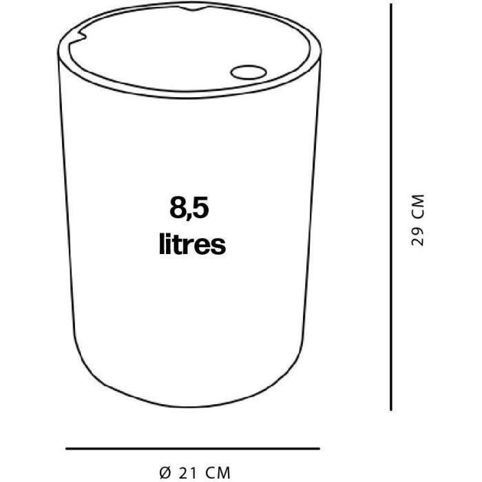 Papelera de baño - HOY - UTILITY - 8,5 L - Ø 21 x H 29 cm - Polipropileno - Azul 3 Papelera de baño - HOY - UTILITY - 8,5 L - Ø 21 x H 29 cm - Polipropileno - Azul 3
