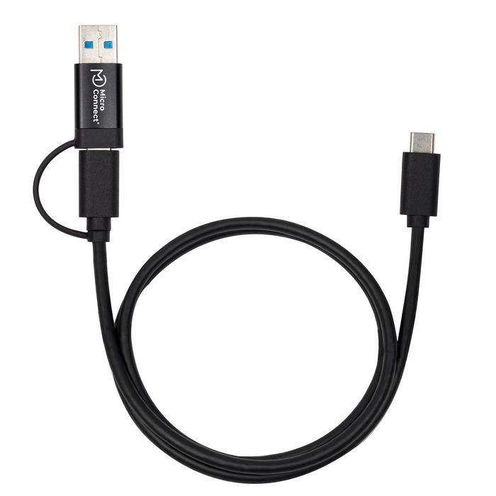 MicroConnect USB-C Cable with a USB-A 3.2 Gen 1 adapter, 1m 1 MicroConnect USB-C Cable with a USB-A 3.2 Gen 1 adapter, 1m 1
