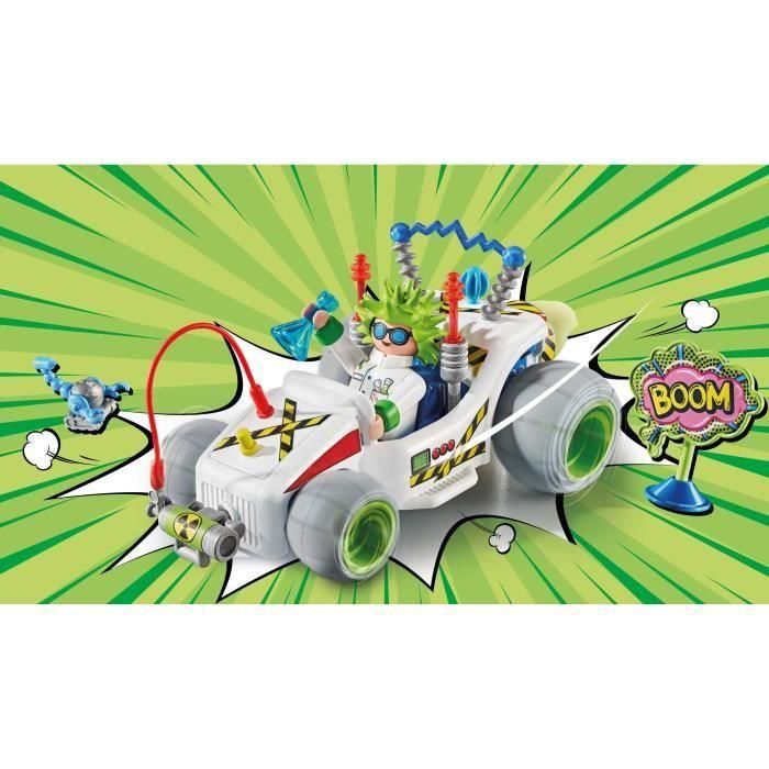Playmobil 71633 Kart Racing Profesor Funstars con Accesorios para Carreras y Pilotos. Edad +4 años. 1