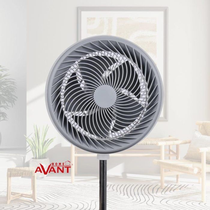 Avant Ventilador de Pie Force 90W, 12 Pulgadas (30 cm) con Base Redonda