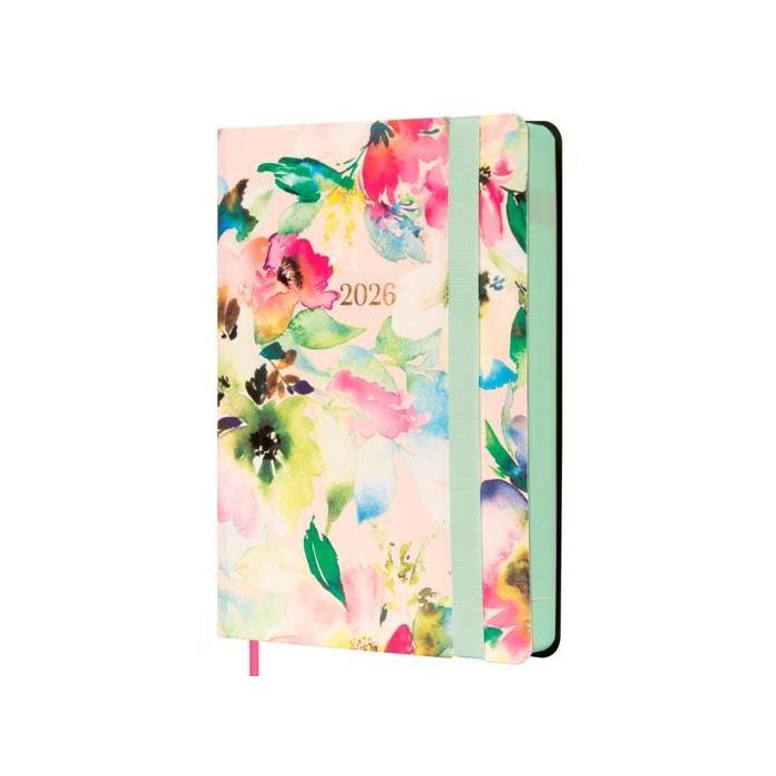 Finocam F2-82x127 mm 1Dp Agenda Flexi Joy 2026 1 Día por Página Tapa Blanda Bloom