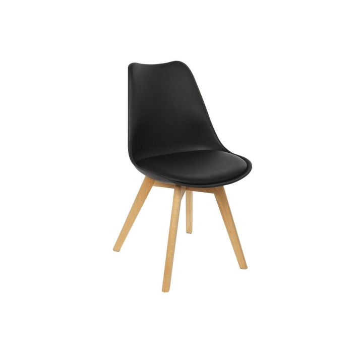 Silla Scandi DKD Home Decor Negro Marron 55 x 83 x 48 cm Silla Scandi DKD Home Decor Negro Marron 55 x 83 x 48 cm