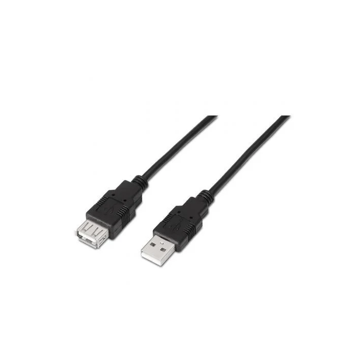 AISENS - CABLE USB 2.0, TIPO A/M-A/H, NEGRO, 3.0M