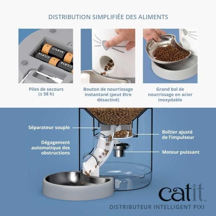 CATIT - PIXI Dispensador de croquetas para gatos conectado - 1,2 kg (controlado por una aplicación) 4 CATIT - PIXI Dispensador de croquetas para gatos conectado - 1,2 kg (controlado por una aplicación) 4