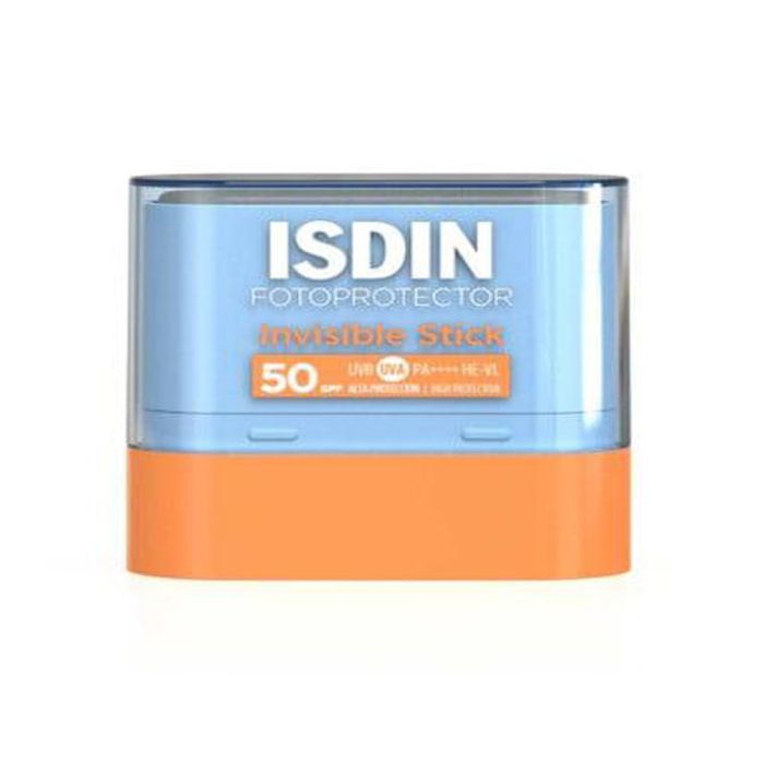 Isdin INVISIBLE STICK SPF50 Protector Solar Facial Barra 10g para zonas específicas, waterproof