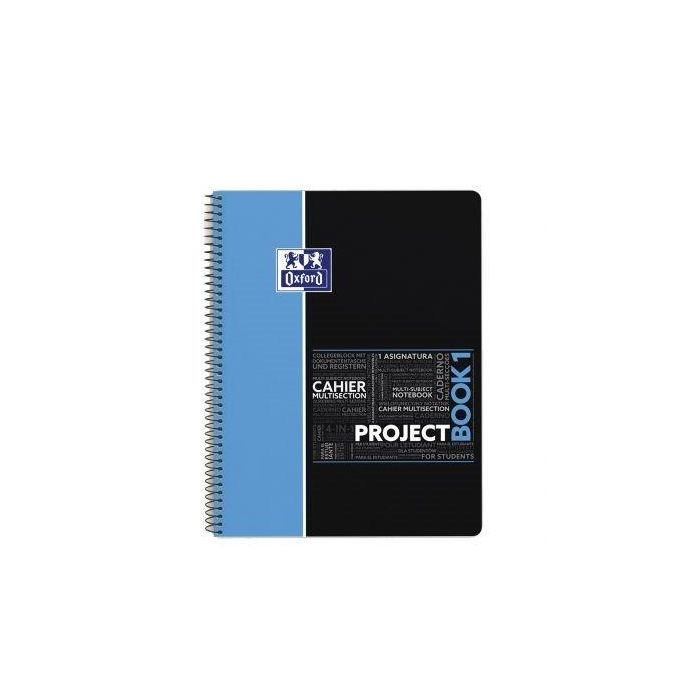Bloc Oxford Student Projectbook 1 Micro.Tapa Pp A4+ 80H Cuadric.5X5 90G Azul 5 unidades