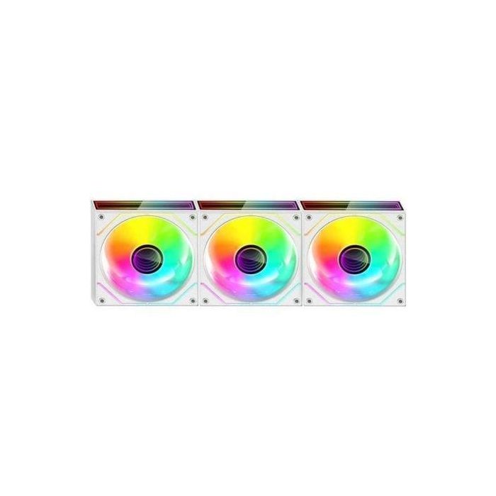 Pack 3 Ventiladores Mars Gaming MF-3DPROKIT/ 12cm + HUB + Mando a Distancia/ ARGB/ Blanco 3 Pack 3 Ventiladores Mars Gaming MF-3DPROKIT/ 12cm + HUB + Mando a Distancia/ ARGB/ Blanco 3