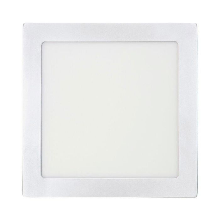 Downlight led superficie cuadrado 20w 1500lm 4000k luz dia cromado 22x22x3cm edm 1