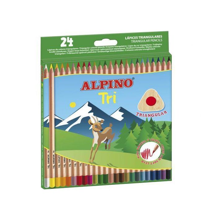 Alpino Lápices De Colores Tri 175 mm C-Surtidos Estuche 24 Ud Alpino Lápices De Colores Tri 175 mm C-Surtidos Estuche 24 Ud