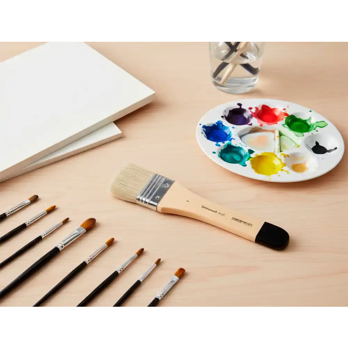 Liderpapel Brocha Paletina Plana Ancho 48 mm Cerdas de Cerda Certificado FSC 4