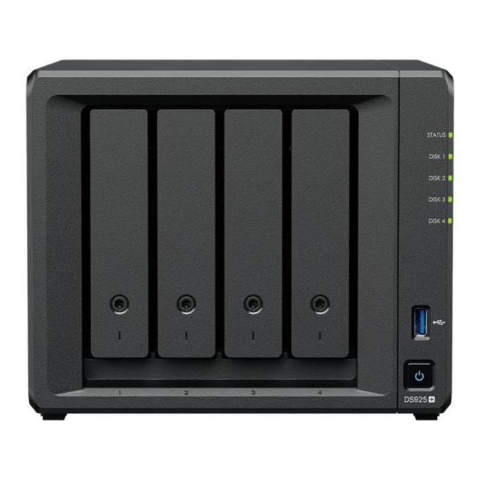 Synology DS925+ NAS DiskStation 4 Bahías 3.5"/2.5" 4GB DDR4 2.5GbE Torre AMD Ryzen V1500B con 2 Ranuras M.2 NVMe Synology DS925+ NAS DiskStation 4 Bahías 3.5"/2.5" 4GB DDR4 2.5GbE Torre AMD Ryzen V1500B con 2 Ranuras M.2 NVMe