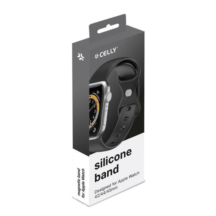 Correa para Reloj Celly WBANDSIL44BK Correa para Reloj Celly WBANDSIL44BK