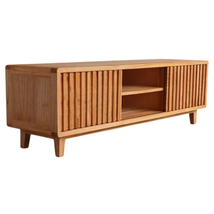 DKD Home Decor Mueble TV Scandi de Mindi 160 x 45 x 50 cm
