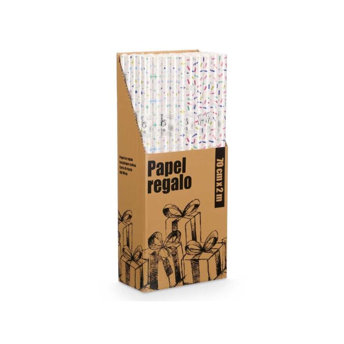 Rollo Papel Regalo 70X200 Confeti Y Estrellas Surt Arte Regal (50 Unidades) 1 Rollo Papel Regalo 70X200 Confeti Y Estrellas Surt Arte Regal (50 Unidades) 1
