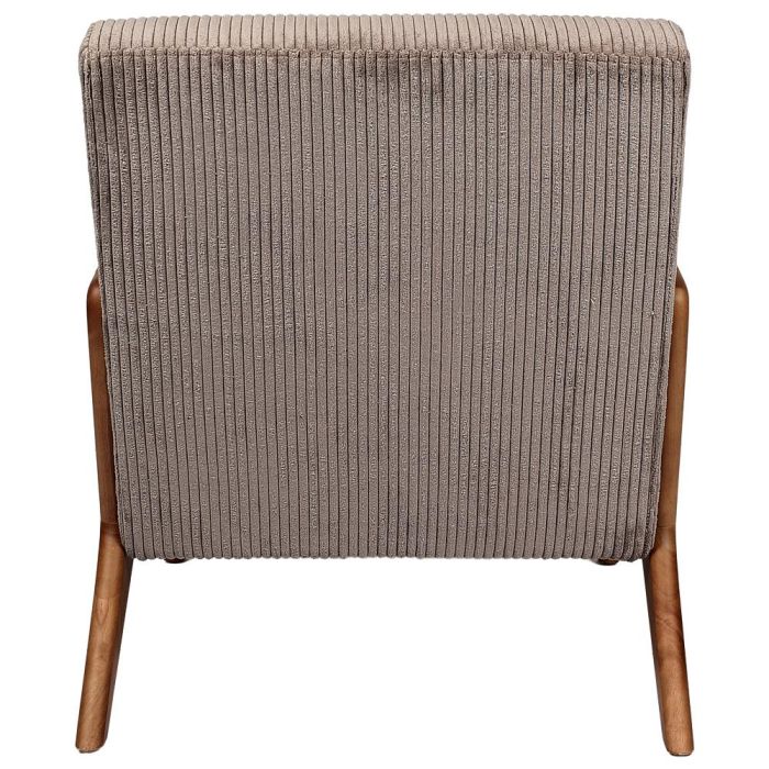 Home Deco Factory Butaca Scott Taupé Colección Cocooning - Tapizado acanalado de poliéster, 64.5x83.5 cm 4