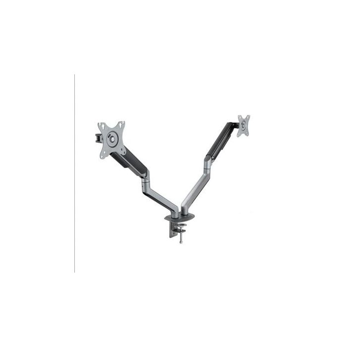 TooQ DB4132TNR-G Soporte de Mesa para 2 Monitores, Giratorio e Inclinable, VESA 75/100, 17-32", hasta 9kg por brazo TooQ DB4132TNR-G Soporte de Mesa para 2 Monitores, Giratorio e Inclinable, VESA 75/100, 17-32", hasta 9kg por brazo