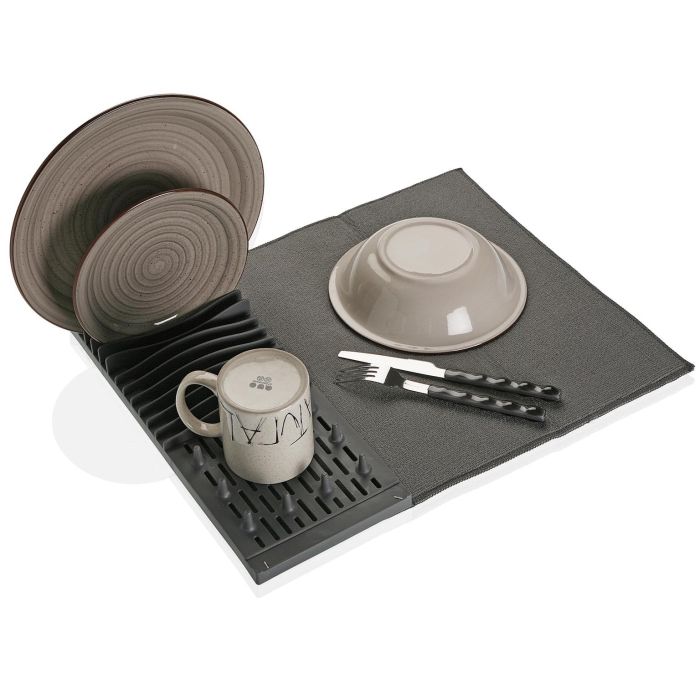 Escurreplatos Gris Con Paño Versa 4X16CM (2 Unidades) Escurreplatos Gris Con Paño Versa 4X16CM (2 Unidades)