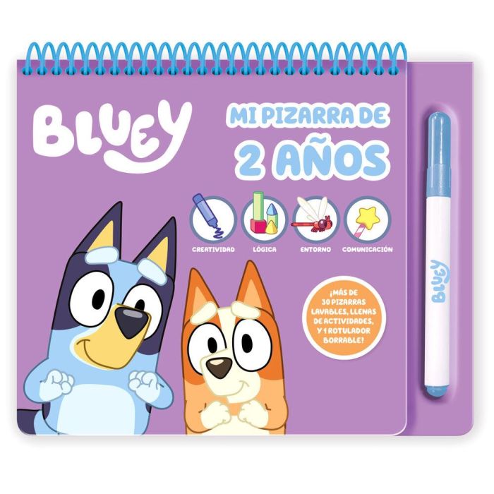 Bluey Mi Pizarra Actividades, para niños de 2 Años, en español