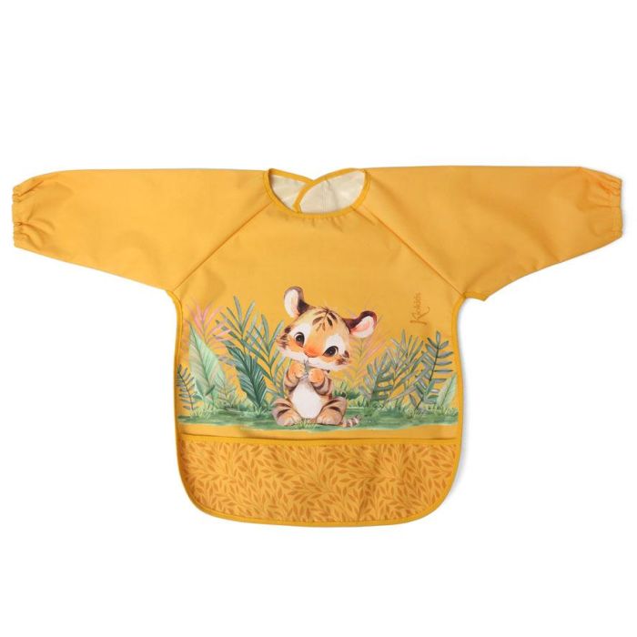 KioKids Babero Impermeable con Mangas Tigre Mostaza Colección Little Sauvages +4 Meses 2 KioKids Babero Impermeable con Mangas Tigre Mostaza Colección Little Sauvages +4 Meses 2