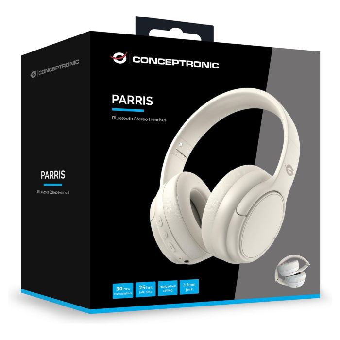 Conceptronic Auriculares Inalámbricos PARRIS03C Bluetooth Color Crema 3