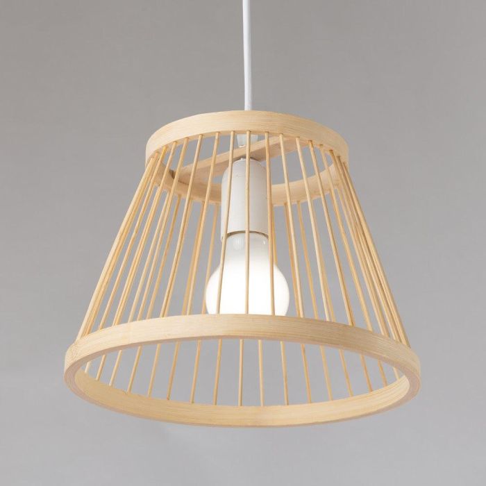 SKD-P80101 Lámpara Colgante Bielsko-Biala de Ratán Natural Resistente, Estilo Boho-Chic para Interiores, Casquillo E27 3