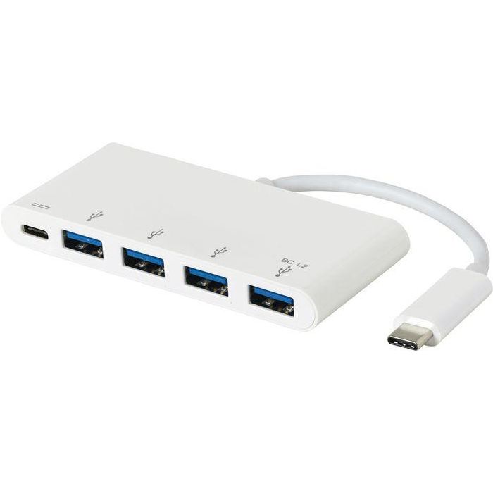 eSTUFF Hub de Carga USB-C a 4 Puertos USB 3.0 para Laptop, iPad y Dispositivos con Conexión USB-C 0 eSTUFF Hub de Carga USB-C a 4 Puertos USB 3.0 para Laptop, iPad y Dispositivos con Conexión USB-C 0