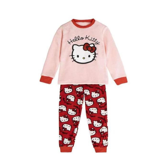 Cerdá Pijama largo de velour con aplicaciones Hello Kitty para niña 8 años
