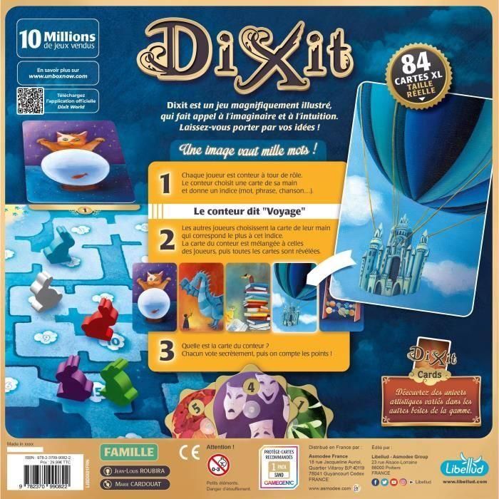 Asmodee ASMLIBDIX01FRN | Dixit | Juego de mesa familiar | Para 3 a 6 jugadores | A partir de 8 años | 30 minutos 2