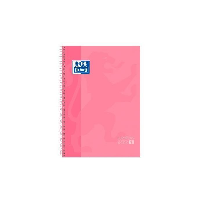 Oxford Cuaderno Classic Europeanbook 1 Write&Erase A4+ 80H 5x5mm Microperforado Tapas Extraduras Rosa Chicle (5 Unidades) (5 Unidades)