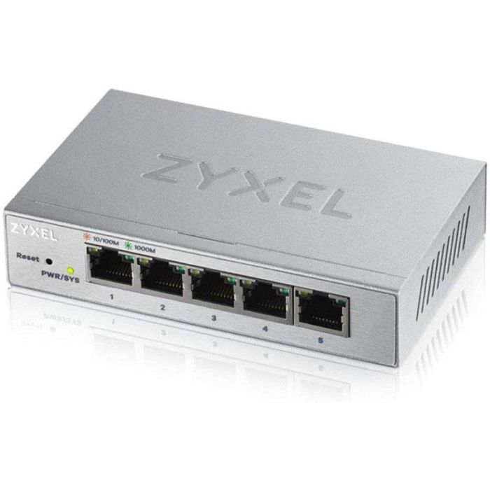 Zyxel GS1200-5 Switch 5 Puertos Gestionable Gigabit, VLAN, QoS, IEEE 802.3az EEE, 2000 Mbps 1