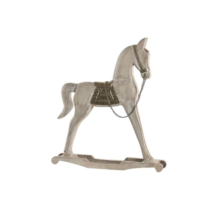 DKD Home Decor Figura Colonial de Caballo de Mango y Metal Natural Plateado 10 x 60 x 53 cm 0 DKD Home Decor Figura Colonial de Caballo de Mango y Metal Natural Plateado 10 x 60 x 53 cm 0