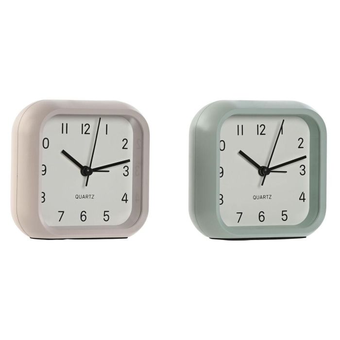 Reloj Despertador Basicos DKD Home Decor Verde Menta Rosa 4.4 x 10 x 10.3 cm (2 Unidades) 3 Reloj Despertador Basicos DKD Home Decor Verde Menta Rosa 4.4 x 10 x 10.3 cm (2 Unidades) 3