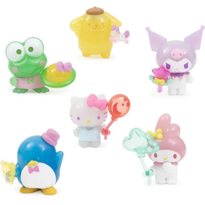 Famosa Hello Kitty Pack 6 Figuras HKT11000 5cm Kuromi, Poppompurin, My Melody, Keroppi, Tuxedo Sam 2