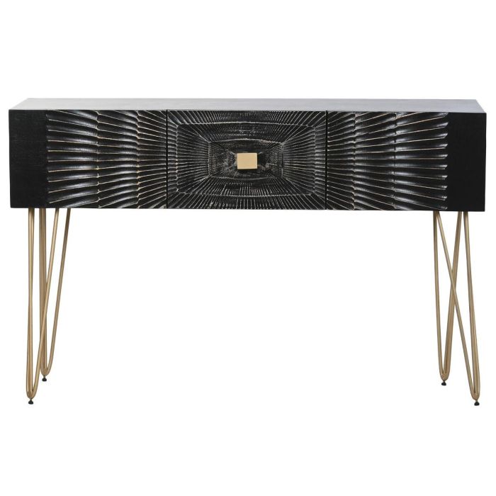 Consola Colonial DKD Home Decor Negro Dorado 38 x 76 x 120 cm 2 Consola Colonial DKD Home Decor Negro Dorado 38 x 76 x 120 cm 2