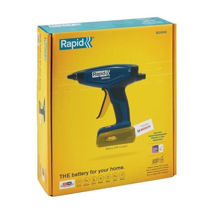 Pistola de pegamento a batería de 18 V y 900 g/h - RAPID - BGX500 - Caja sin batería 2 Pistola de pegamento a batería de 18 V y 900 g/h - RAPID - BGX500 - Caja sin batería 2
