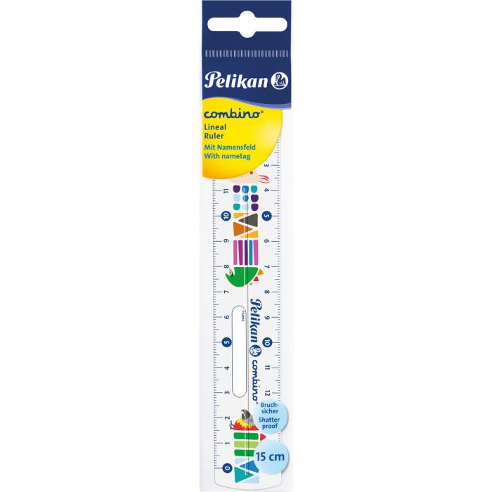 Pelikan Lineal Combino bruchsicher 15cm 0 Pelikan Lineal Combino bruchsicher 15cm 0