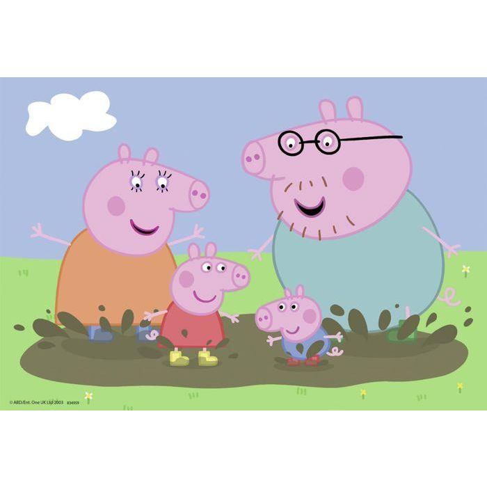Ravensburger Puzzle Peppa Pig Vida familiar, Set de 2 Rompecabezas de 24 Piezas cada uno para Niños +4 años con Afiches. 3
