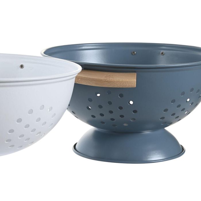 Escurridor Basicos DKD Home Decor Azul Blanco 24.5 x 14 x 30 cm (2 Unidades) 1