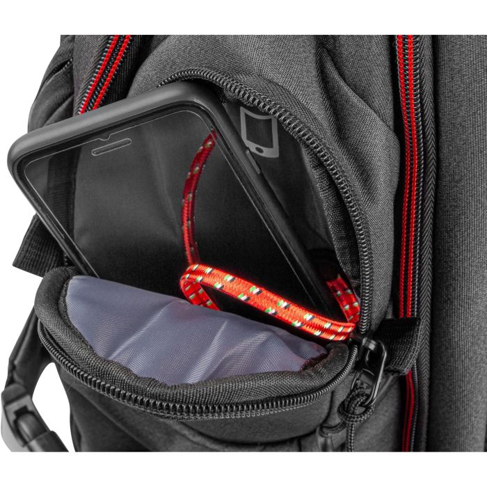 GENESIS Pallad 550 Mochila Gaming para Portátiles 17.3 pulgadas, Negro Rojo, Resistente al Agua y Golpes, con Múltiples Compartimentos 5 GENESIS Pallad 550 Mochila Gaming para Portátiles 17.3 pulgadas, Negro Rojo, Resistente al Agua y Golpes, con Múltiples Compartimentos 5