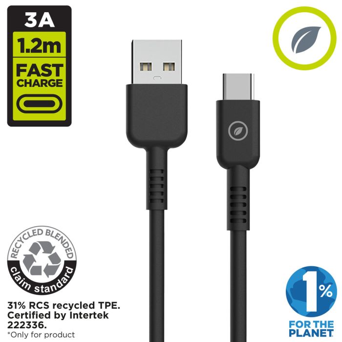 muvit for change cable USB a Tipo C 3A/27W 1.2m negro 6 muvit for change cable USB a Tipo C 3A/27W 1.2m negro 6