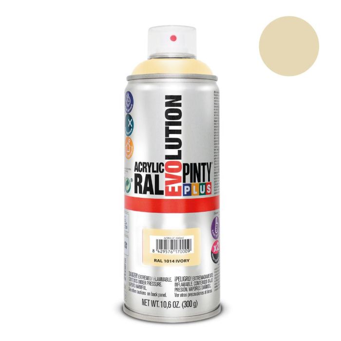 Pinty Plus Pintura en spray Evolution 520 cc Ral 1014 Marfil