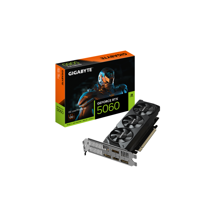 GIGABYTE GV-N5060OC-8GL GeForce RTX 5060 OC Low Profile 8GB GDDR7 Tarjeta Gráfica PCI Express 5.0 0 GIGABYTE GV-N5060OC-8GL GeForce RTX 5060 OC Low Profile 8GB GDDR7 Tarjeta Gráfica PCI Express 5.0 0