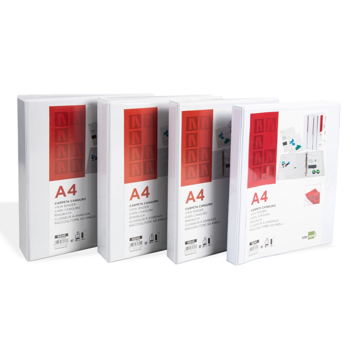 Liderpapel Carpeta Canguro 4 Anillas Mixtas A4 Plástico Color Blanco 11 Liderpapel Carpeta Canguro 4 Anillas Mixtas A4 Plástico Color Blanco 11