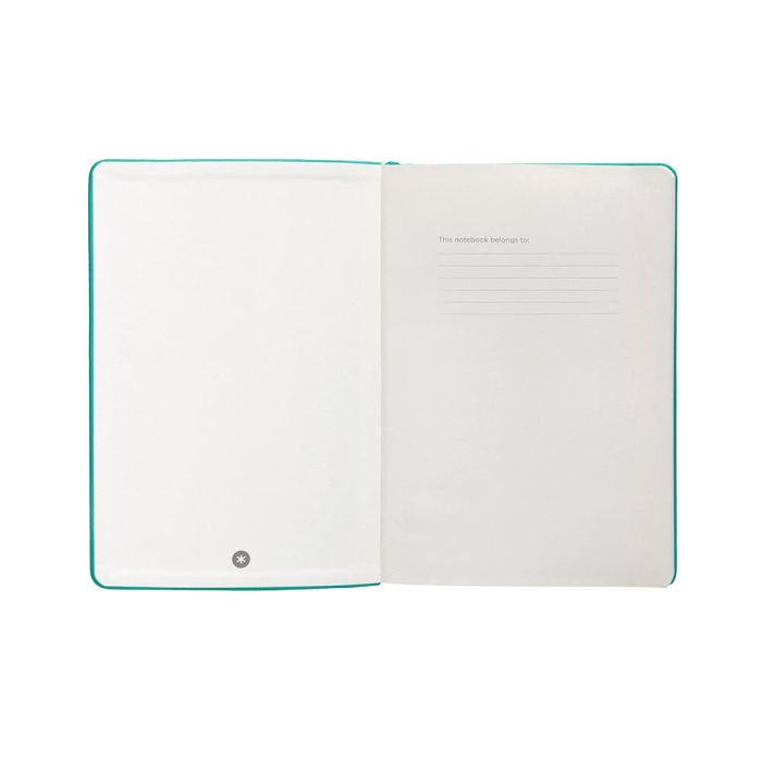 Cuaderno Con Gomilla Antartik Notes Tapa Dura A4 Hojas Rayas Turquesa 100 Hojas 80 gr Fsc 6