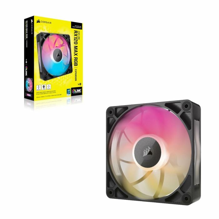 Corsair CO-9051033-WW iCUE LINK RX120 RGB MAX Ventilador de Caja para PC, 120mm RGB, Negro, 2000 RPM 5