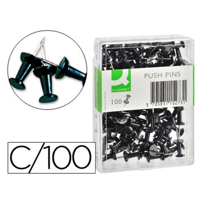 Señalizador De Planos Q-Connect Negro Caja De 100 Unidades 0 Señalizador De Planos Q-Connect Negro Caja De 100 Unidades 0