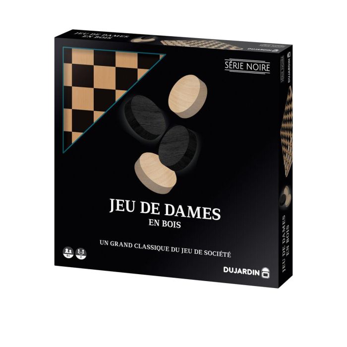 Dujardin DUJ3701656100560 Serie Negra Tablero de Damas Juego de Mesa para 7 Años 3